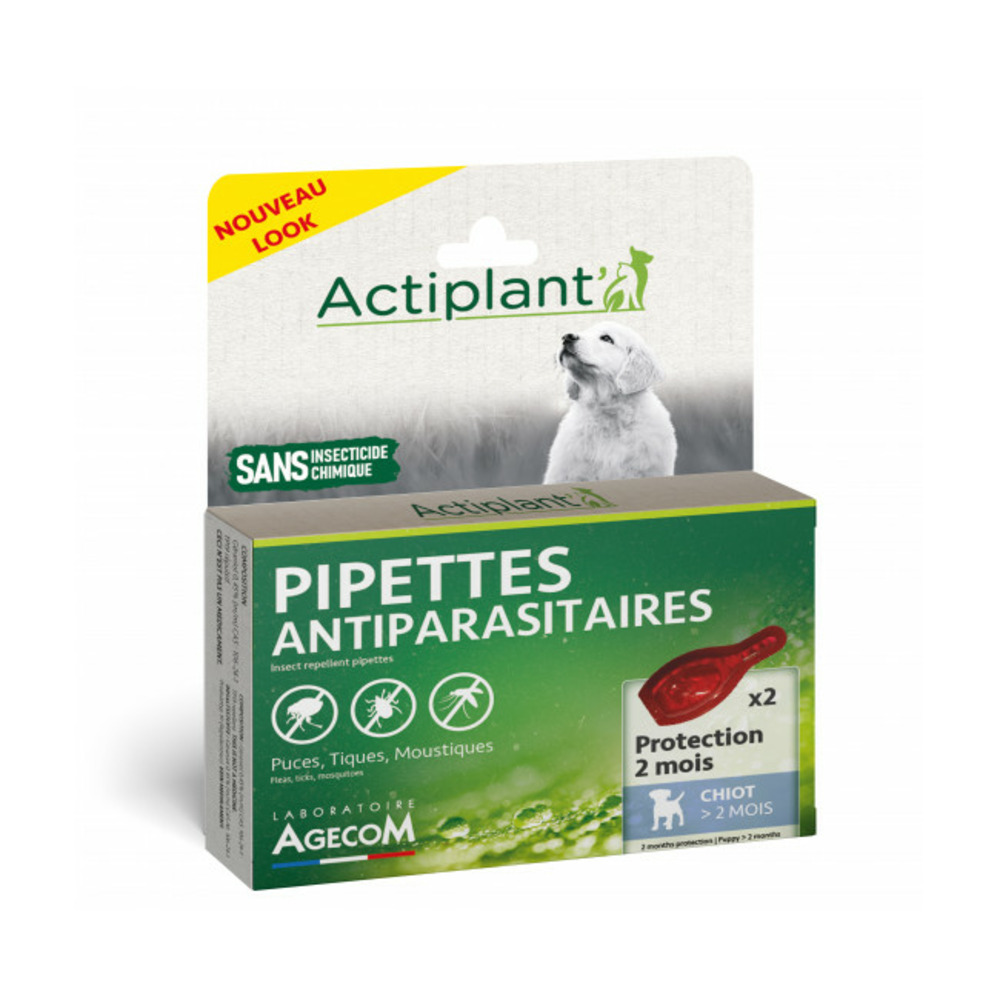 Pipettes anti parasitaire chiot