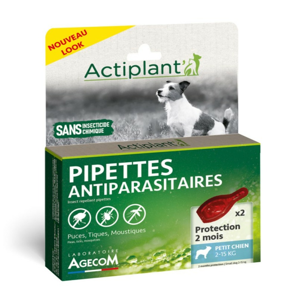 Pipettes anti parasitaire chien petit