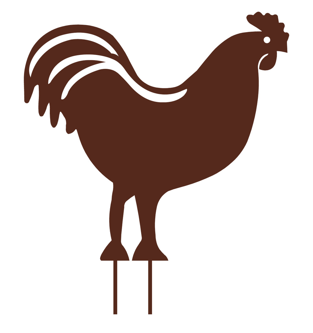 Figurine à piquer coq