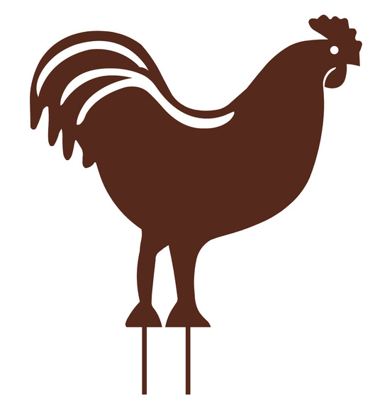 Figurine à piquer coq