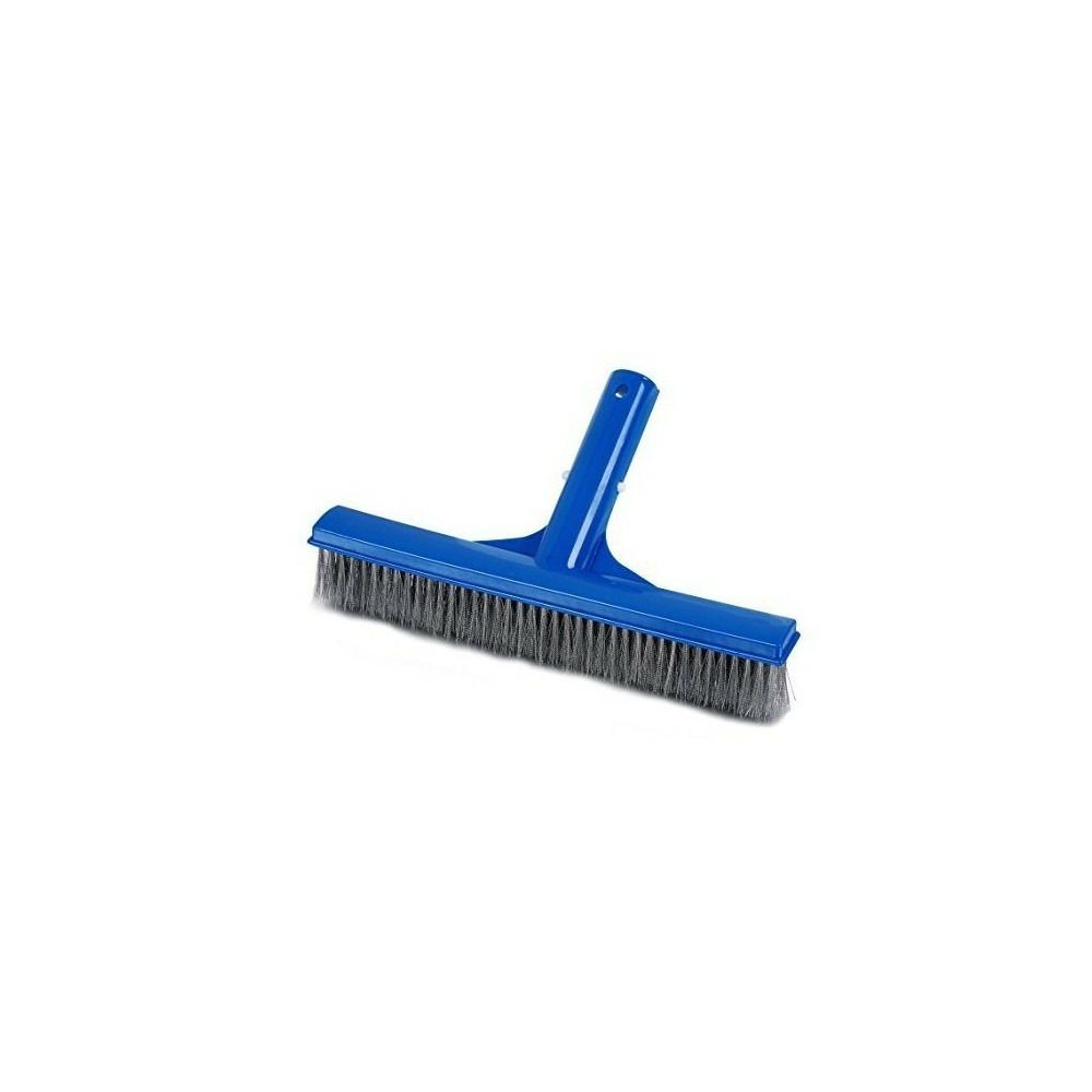 Brosse poils inox 26 cm anti-algues piscine béton ou carrelage