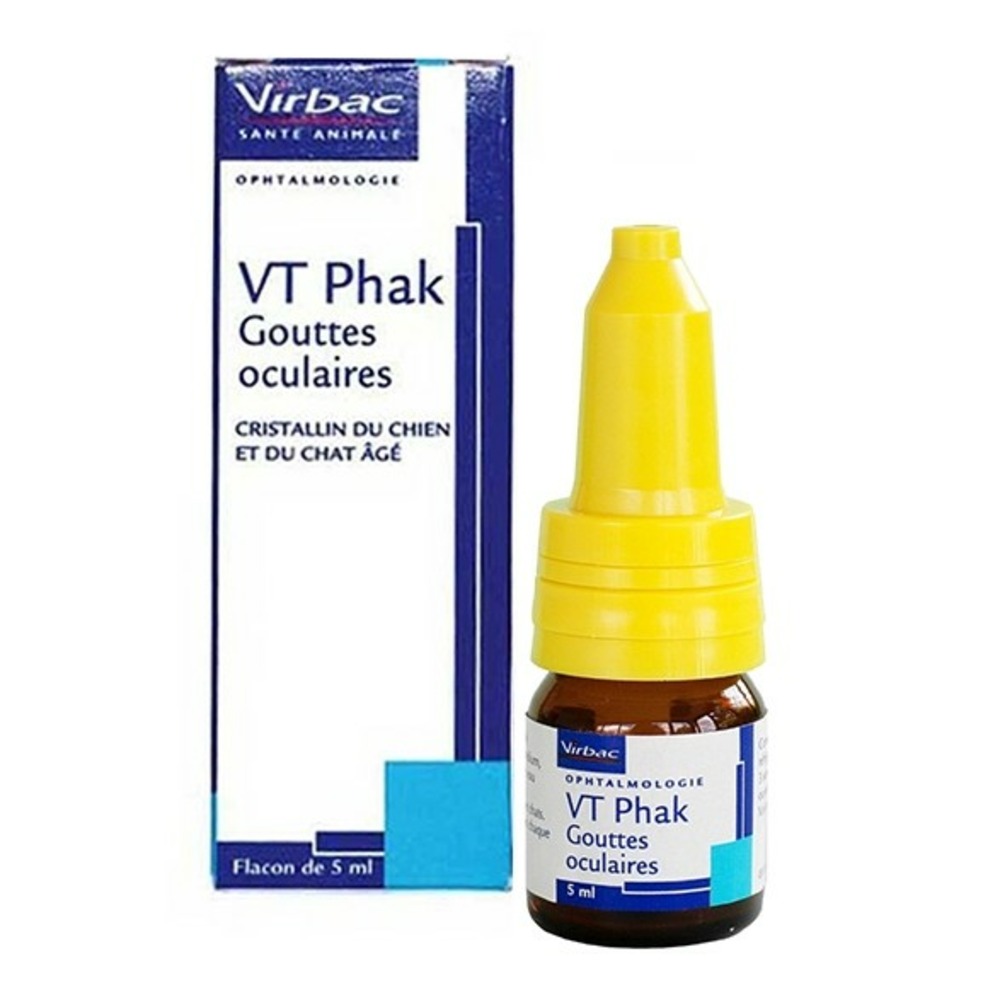Vt phak gouttes oculaires chien âgé 5ml