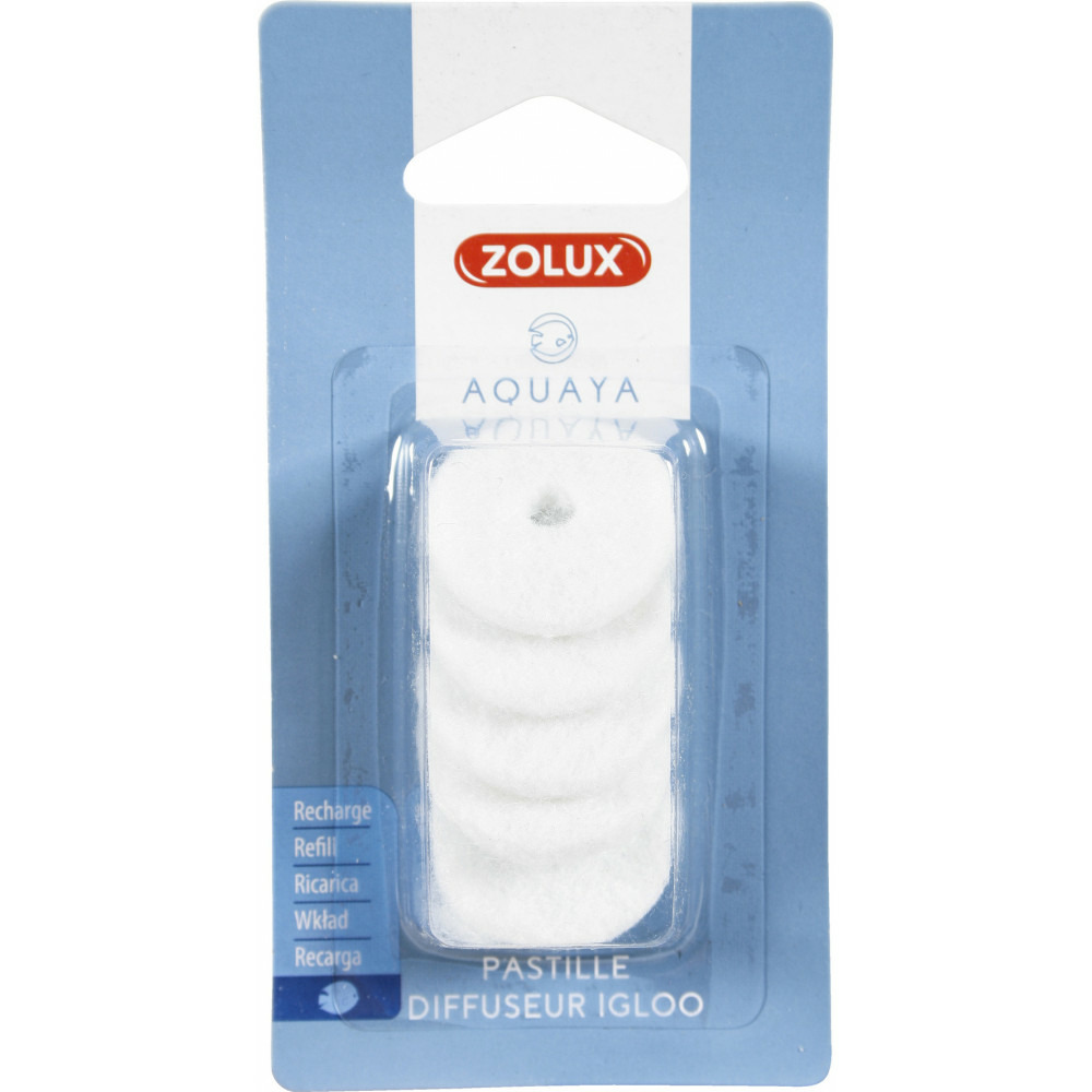 5 pastilles de rechange pour diffuseur d'air igloo pour aquarium