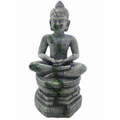 Statue bouddha assis socle ø 7.5 cm, hauteur 16.5 cm, décoration aquarium