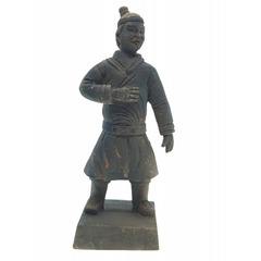 Statuette guerrier chinois qin 6 l, hauteur 14 cm, décoration aquarium