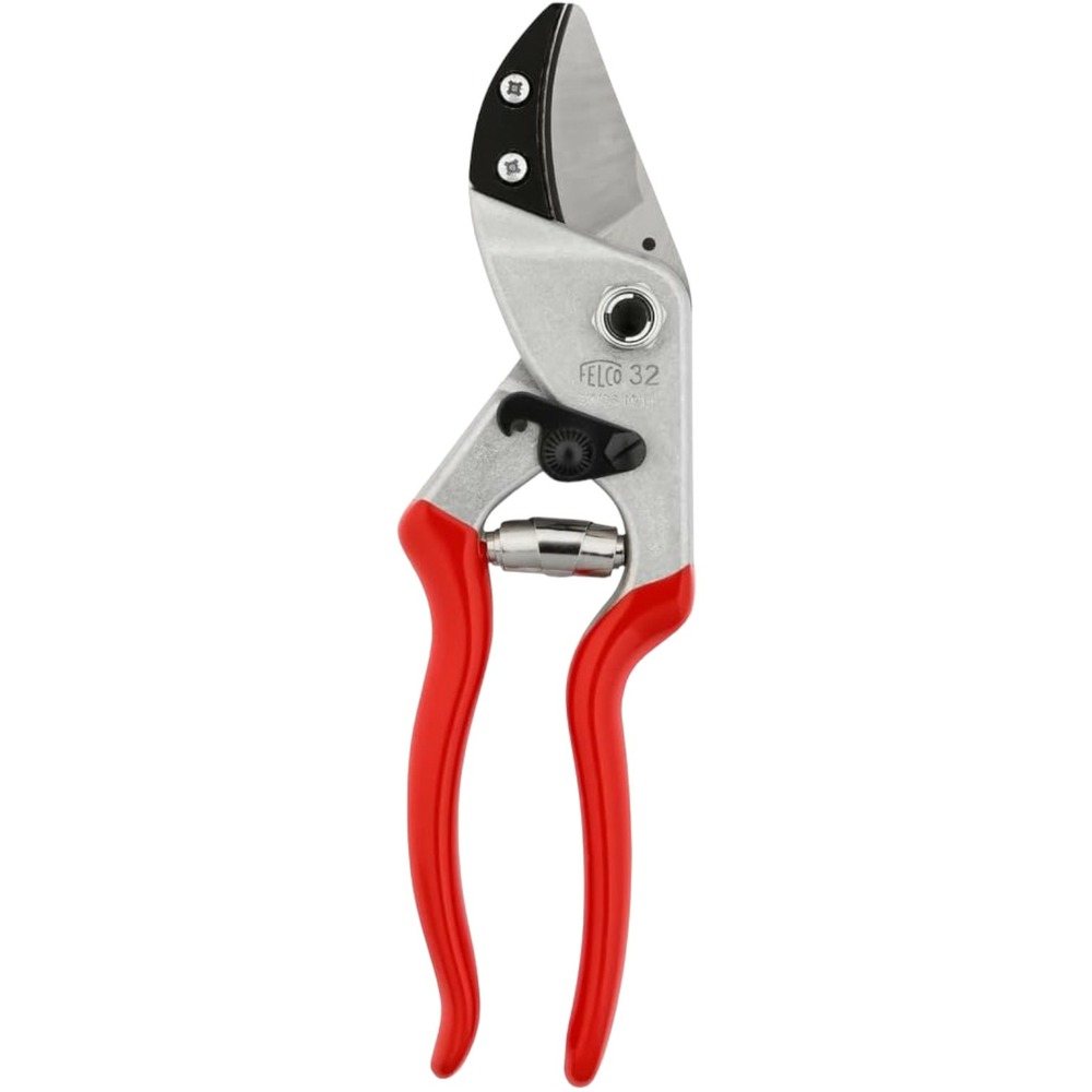 Felco sécateur n° 32 (coupe ø 25 mm, longueur 210 mm, pour grandes mains, avec enclume courbée, pour droitiers et gauchers)
