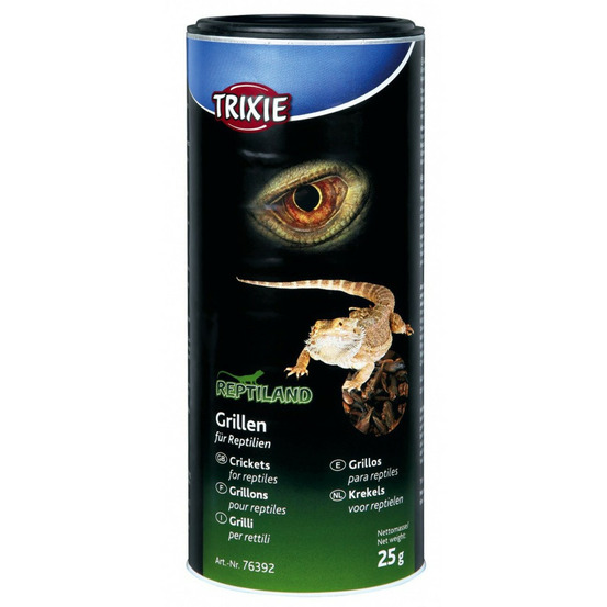 Grillons séchés 25 gr, pour reptiles.