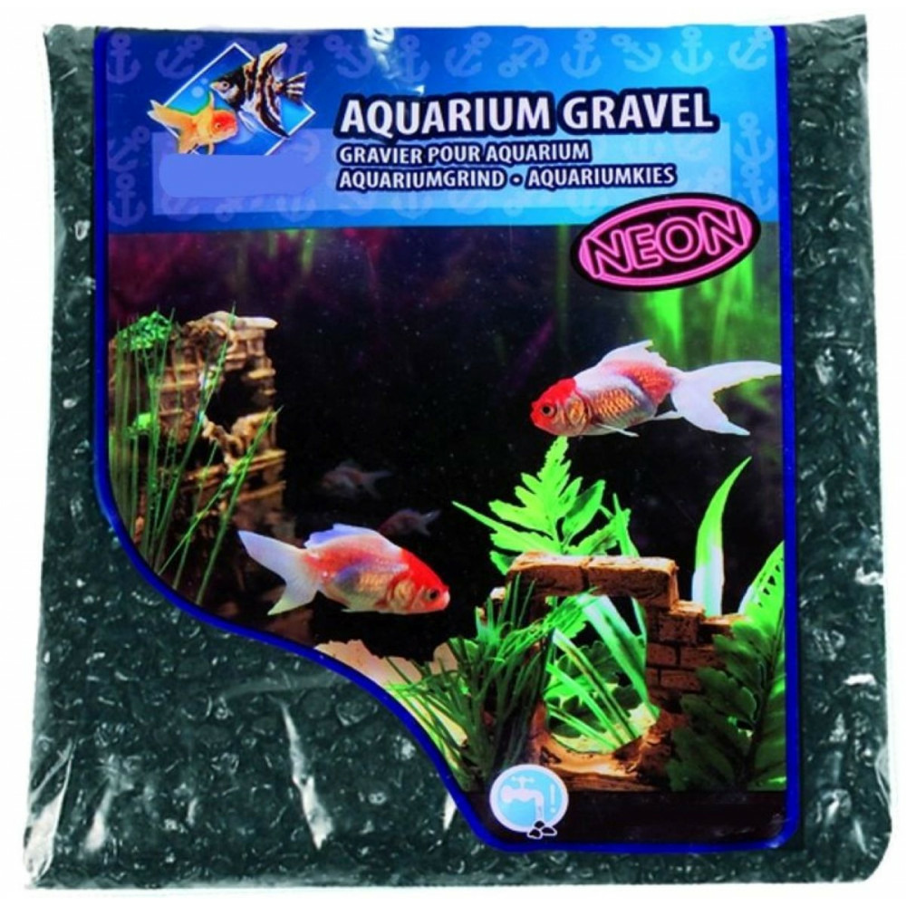 Gravier gruzo vert 900 gr pour aquarium.