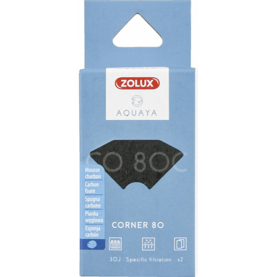 Filtre pour pompe corner 80, filtre co 80 c mousse charbon x 2. Pour aquari