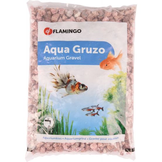 Gravier gruzo rose 900 gr. Pour aquarium.