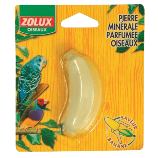 Pierre minérale oiseau banane