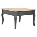 280063  coffee table black 80x80x50 cm wood