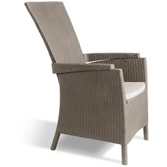 Chaise inclinable de jardin vermont cappuccino 238449
