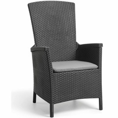 Chaise inclinable de jardin vermont graphite 238452