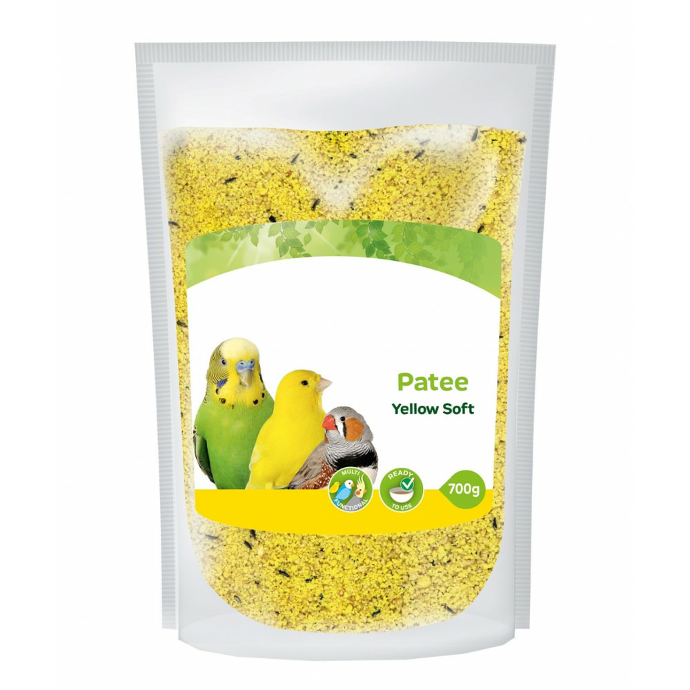 Pâtée soft jaune 700 g aliment complémentaire pour oiseaux.