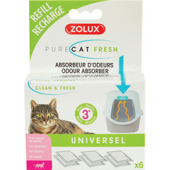 Recharge anti-odeurs purecat fresh pour maison de toilette de chat