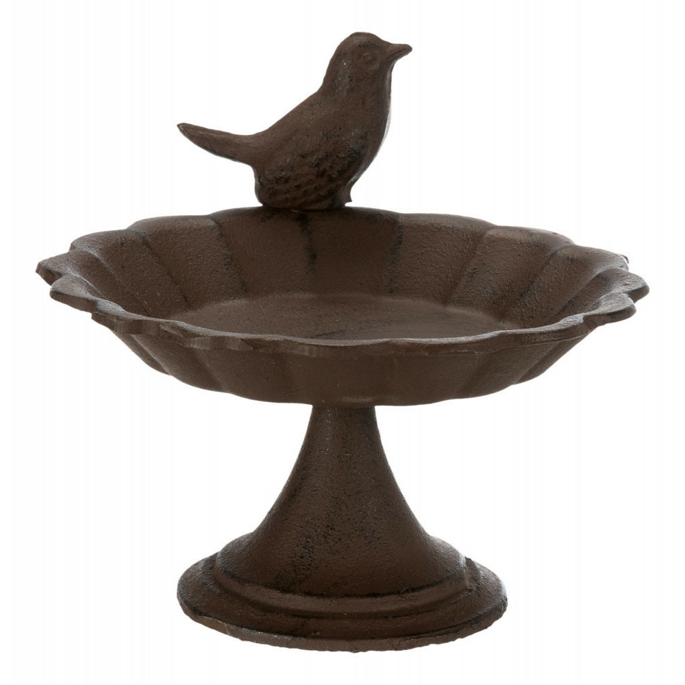 SMQLJXC Baignoire à oiseaux en fonte pour l'extérieur, 32 x 69,6 cm (l x H)  - Bol de bain vintage en métal pour oiseaux, mangeoire à oiseaux ou