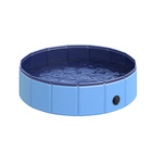 Piscine pour chien bassin pvc pliable anti-glissant facile à nettoyer diamètre 80 hauteur 20 cm bleu