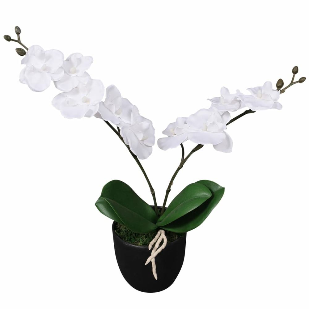 Plante artificielle avec pot Orchidée 30 cm Blanc | Truffaut