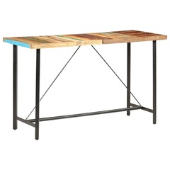 Table de bar 180x70x107 cm bois de récupération solide