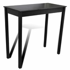 Table de bar noir mdf 115 x 55 x 107 cm