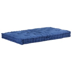 Coussin de plancher de palette coton 120x80x10 cm bleu clair