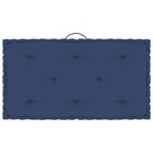 Coussin de plancher palette bleu marine clair 73x40x7 cm coton