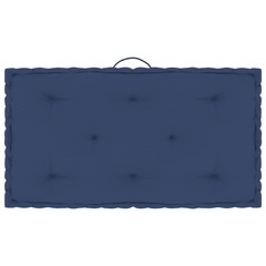 Coussin de plancher palette bleu marine clair 73x40x7 cm coton