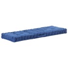 Coussin de plancher de palette coton 120x40x7 cm bleu clair