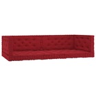 Coussins de plancher de palette 6 pcs rouge bordeaux coton