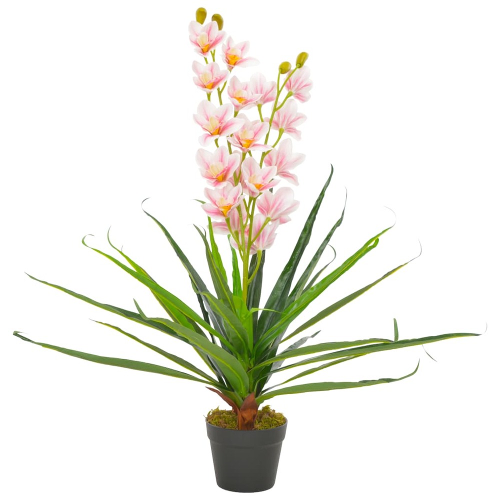 Plante artificielle avec pot orchidée rose 90 cm