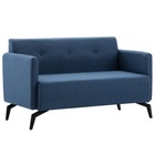 Canapé à 2 places revêtement en tissu 115x60x67 cm bleu