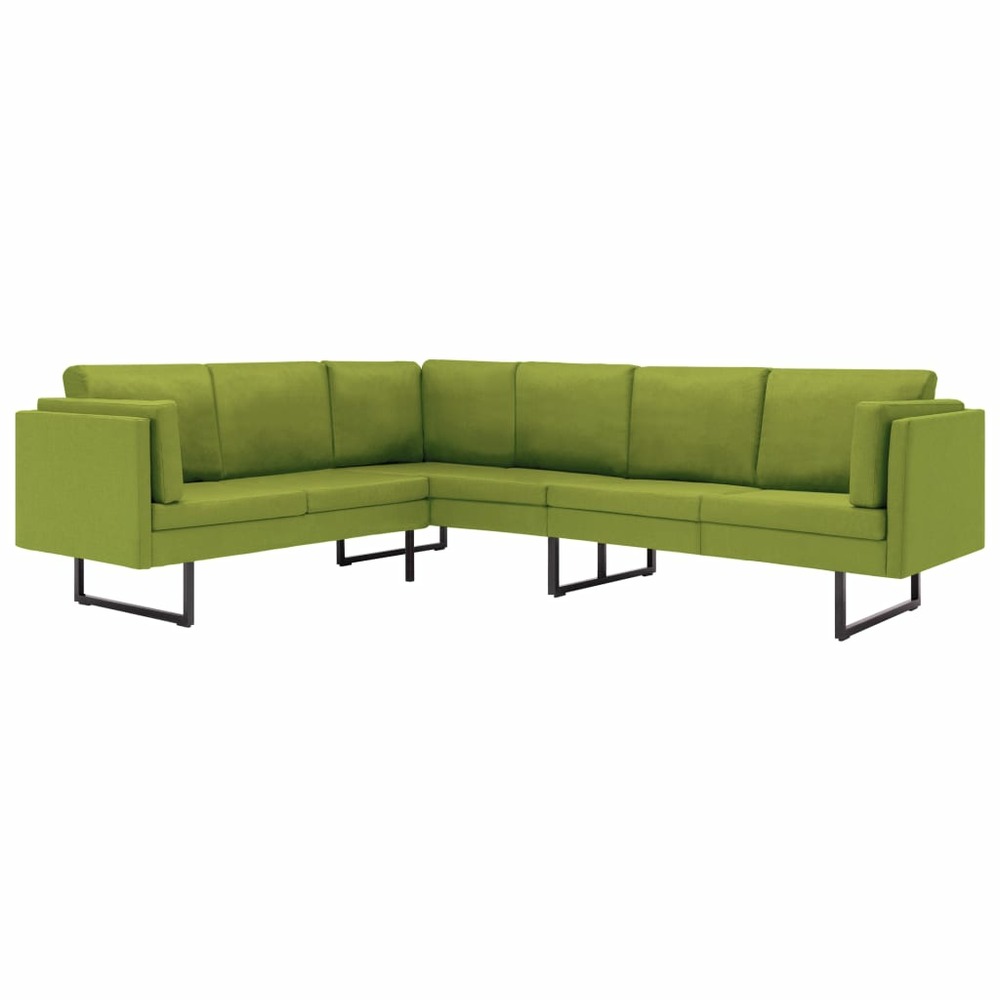 Canapé d'angle vert tissu