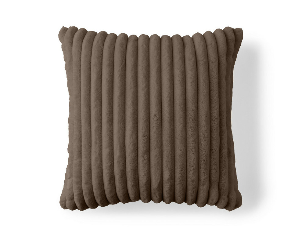 Sierra - coussin - en fausse fourrure côtelé - 60x60 cm