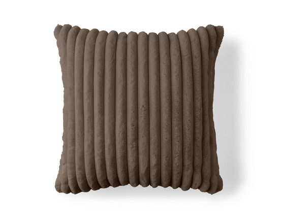 Sierra - coussin - en fausse fourrure côtelé - 60x60 cm
