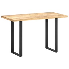 Table de salle à manger 120x60x76 cm bois solide de manguier