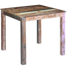Table de salle à manger bois de récupération massif 80x82x76 cm
