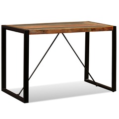 Table de salle à manger bois de récupération massif 120 cm