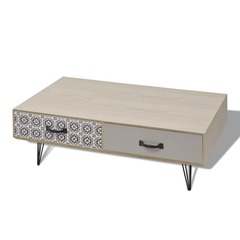 Table basse 100 x 60 x 35 cm beige