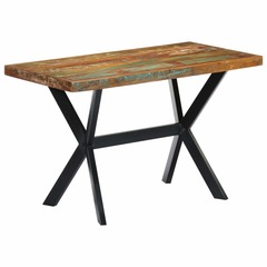 Table de salle à manger 120x60x75cm bois de récupération massif