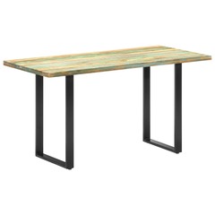 Table de salle à manger 140x70x76cm bois de récupération massif