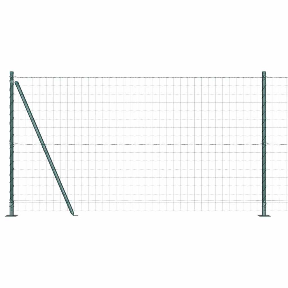 Clôture avec poteau vert 1,2 x 10 m acier