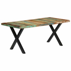 Table de salle à manger 180x90x76cm bois de récupération solide