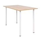 Table de salle à manger 120x60x73 cm chêne et blanc