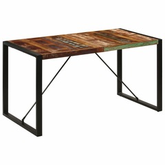 Table de salle à manger 140x70x75cm bois de récupération massif