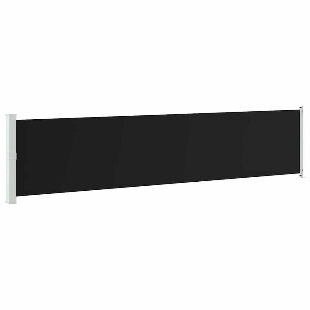 Auvent latéral rétractable de patio 140x600 cm noir