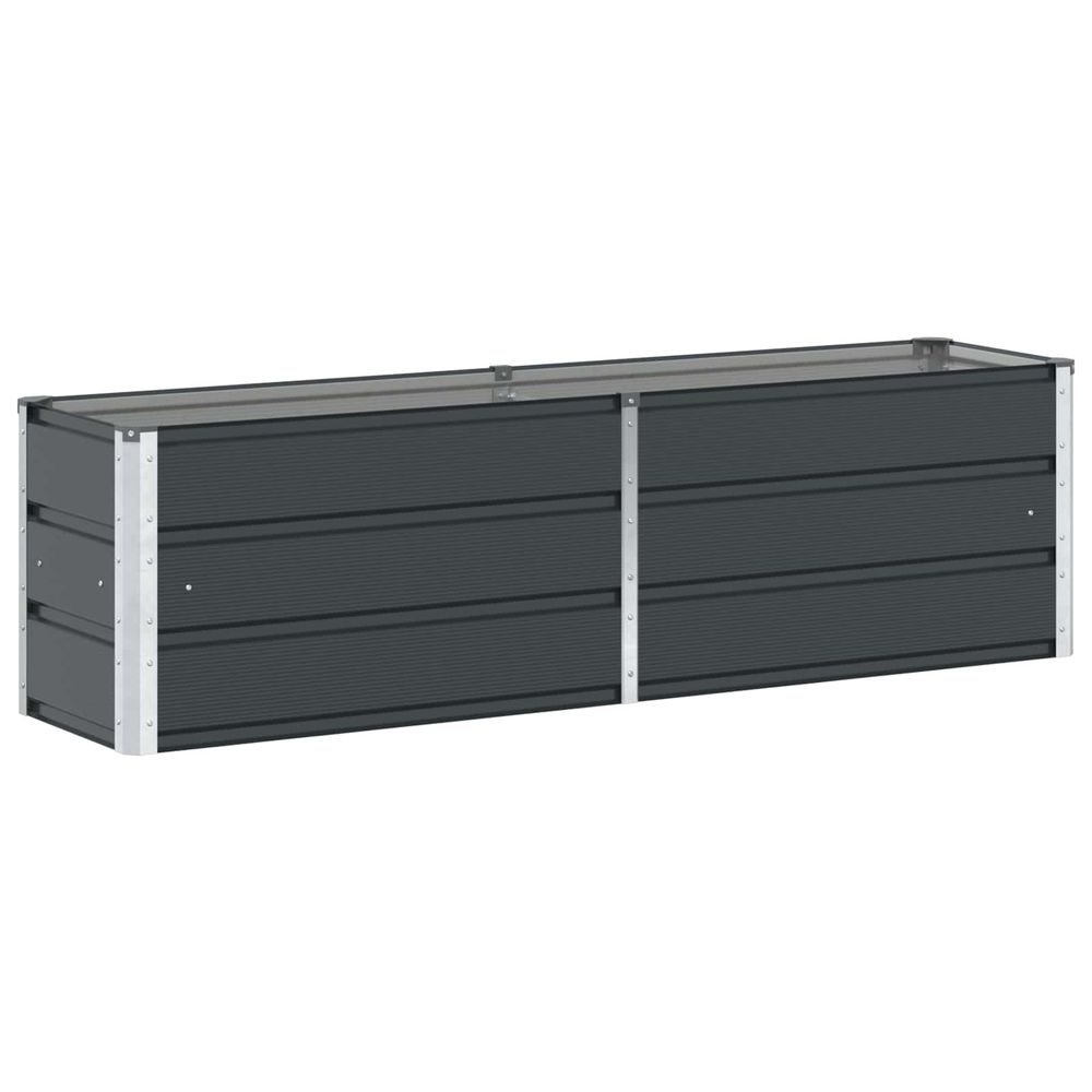 Jardinière anthracite 160 x 40 x 45 cm acier