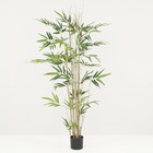Plante artificielle bambou tronc naturel 336 feuilles, h.150cm - hazel