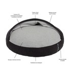 Pillota - coussin igloo design et douillet noir 60x60x8cm