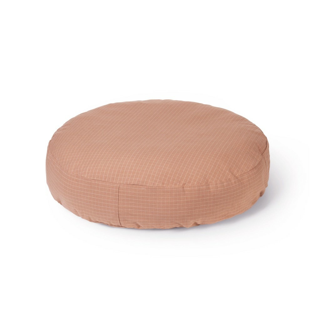 Hvil - coussin rond pour chien moelleux, en coton bio corail 70x70x14cm
